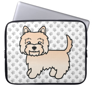 Cream Cairn Terrier Niedlich Cartoon Dog Laptopschutzhülle