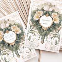 Cream Champagne Botanische Jugendstil-Hochzeit