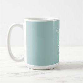 Cream Christmas Bell Pretty Blue Bow Kaffeetasse
