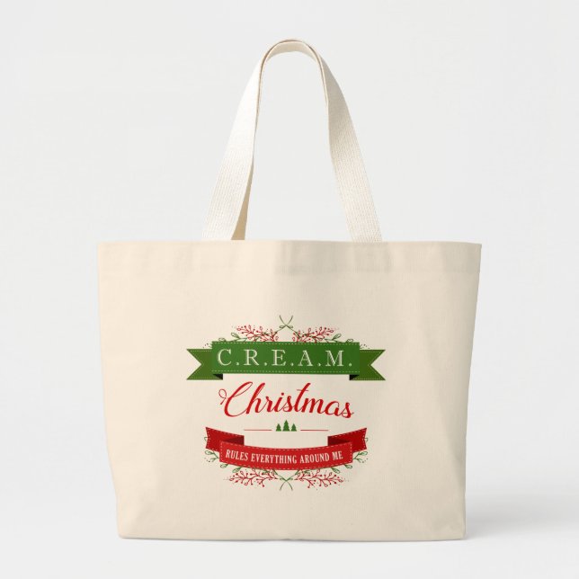 CREAM Christmas Rules! Jumbo Tote Jumbo Stoffbeutel (Vorne)