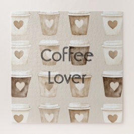 Cream Coffee Heart Cups   Puzzle