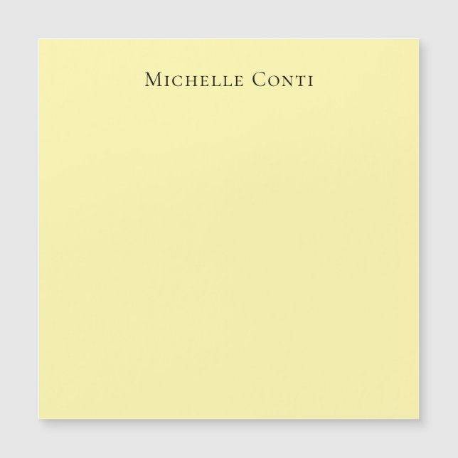 Cream Color Minimalistische Schlichte Magnetkarte (Vorderseite)