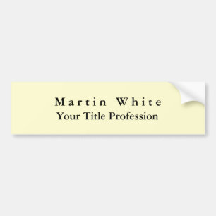 Cream Color Schlicht Elegante Beruflich Moderne Autoaufkleber