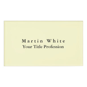 Cream Color Schlicht Elegante Beruflich Moderne Namenschild