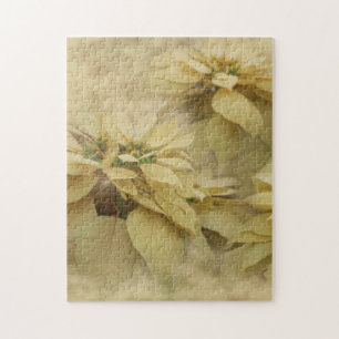 Cream Colored Poinsettias Digitale Kunst Puzzle