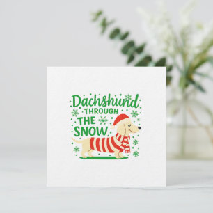 Cream-Dackel-Weihnachtseinladung/-karte Einladung