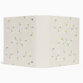 Cream Daisy Floral Binder | Handgezeichnet  5,1 Cm Ordner