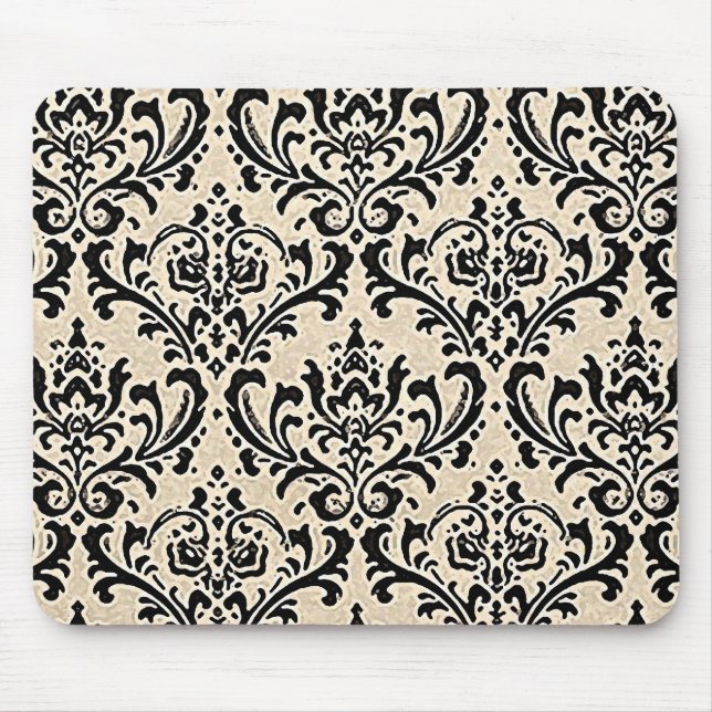 Cream Damask 2 ~ Mousepad (Vorne)