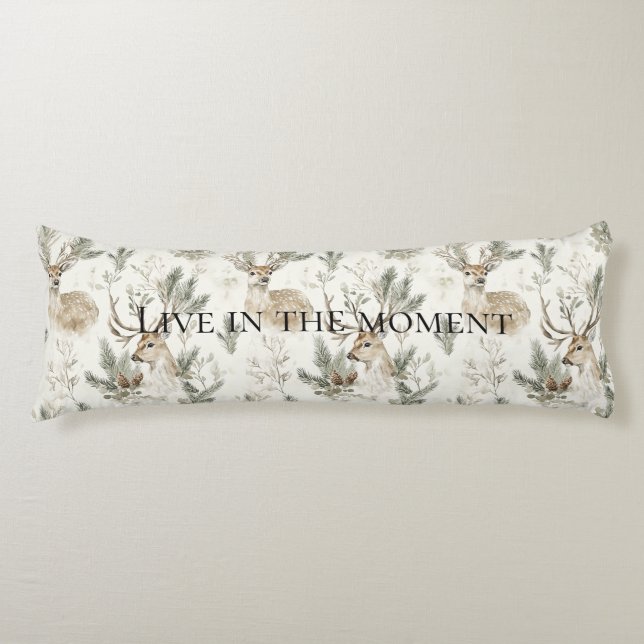 Cream Deer Woodland Animals Christmas   Seitenschläferkissen (Vorderseite)