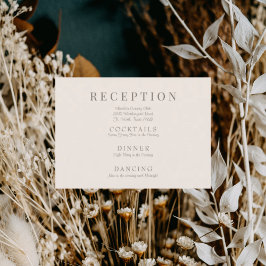 Cream Elegant Wedding Empfang Enclosure Begleitkarte