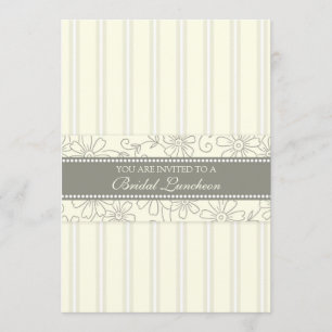 Cream Floral Bridal Luncheon Einladung Karte