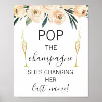 Cream Floral Glasses Brautparty signieren