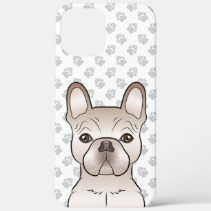 Cream Französische Bulldogge / Frenchie Kopf & Pfo Case-Mate iPhone Hülle