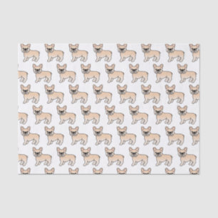 Cream Französische Bulldogge Süßes Cartoon-Hund-Mu Seidenpapier