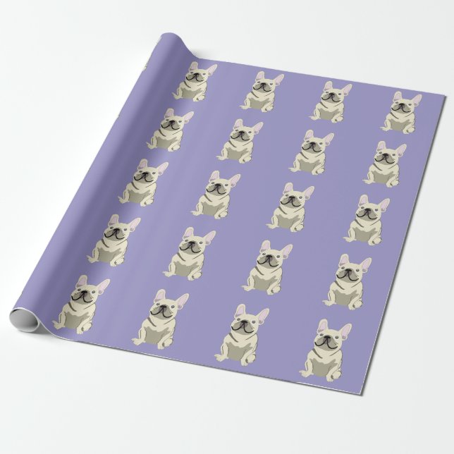 Cream French Bulldog,  Geschenkpapier (Ungerollt)
