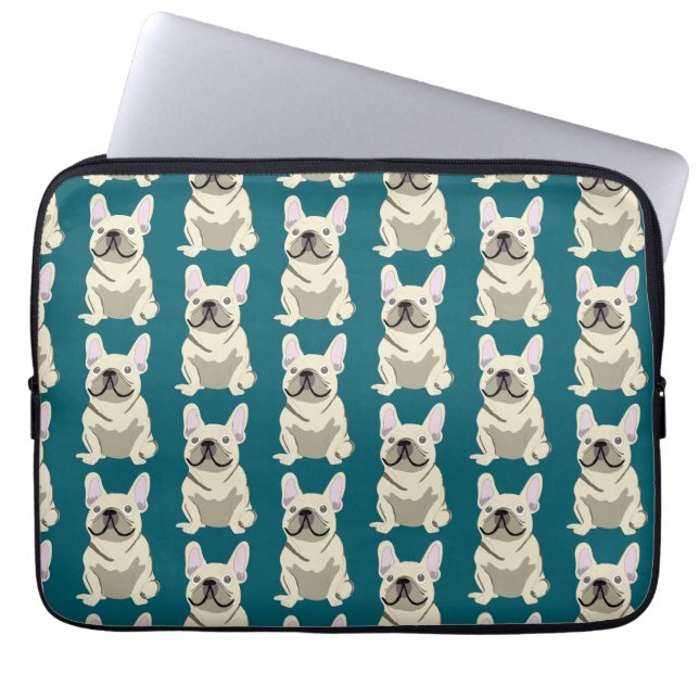 Cream French Bulldog Laptopschutzhülle (Vorderseite)