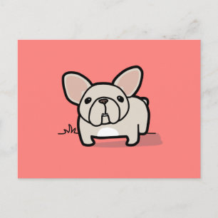 Cream Frenchie Postkarte