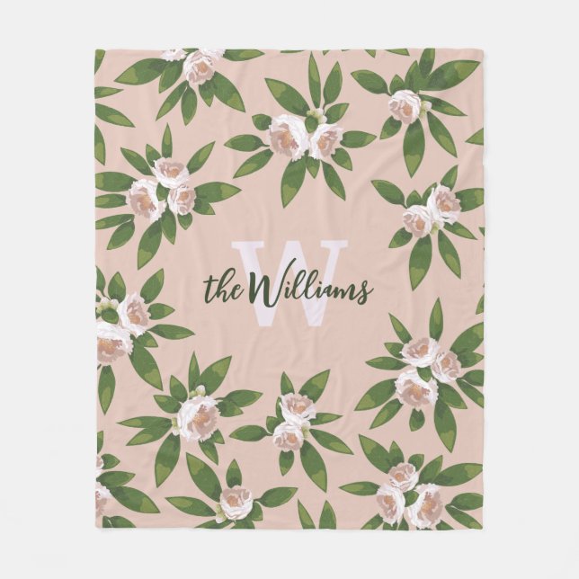 Cream Garden Harmonie Fleecedecke (Vorderseite)