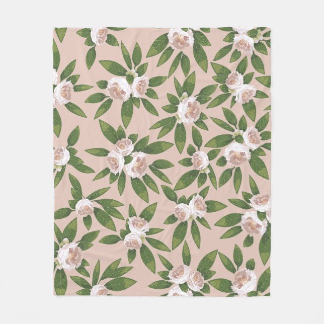 Cream Garden Harmonie Grosses Fleecedecke (Vorderseite)