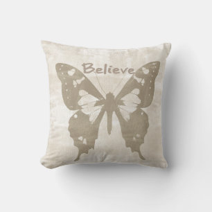 Cream Glaube Butterfly Kissen
