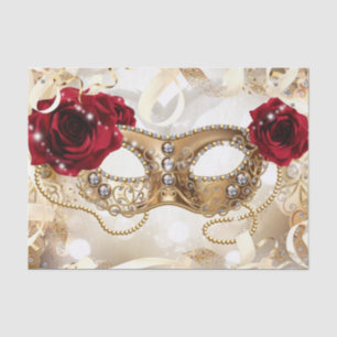Cream Gold Maskenball-Geburtstagsfeier Seidenpapier