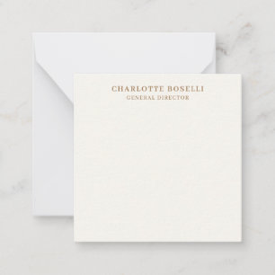 Cream Gold Serif-Schriftart Professioneller Name P Mitteilungskarte