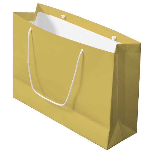 Cream Gold Solid Color Große Geschenktüte (Vorderseite Schrägansicht)