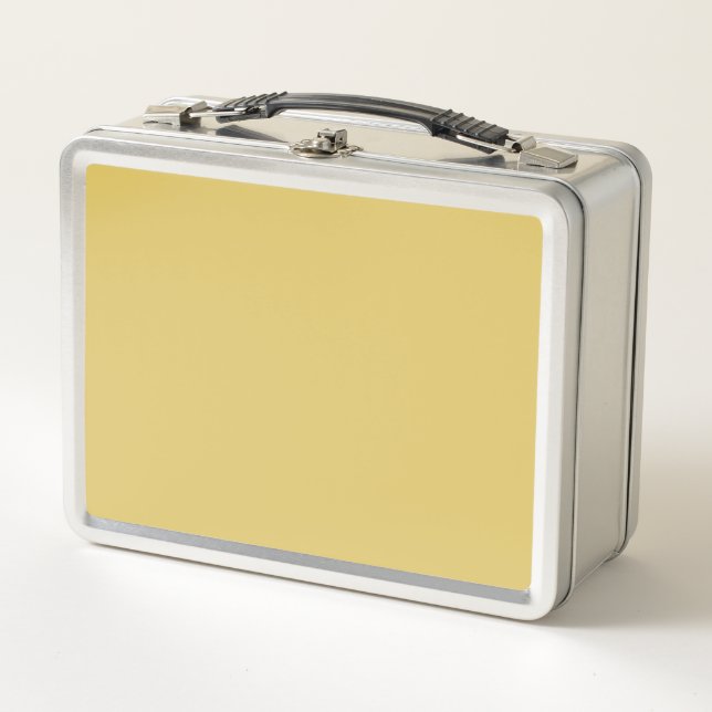 Cream Gold Solid Color Metall Brotdose (Vorderseite)