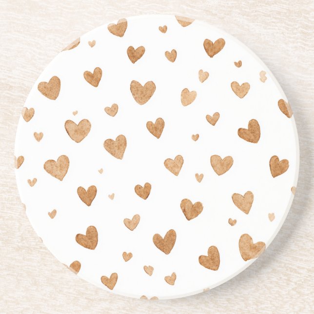 Cream Hearts Getränkeuntersetzer (Vorne)