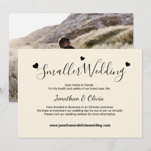 Cream Ivory Kleinere Hochzeiten Foto Hochzeitsfeie Ankündigung