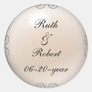 Cream Jewele Pearl Wedding Stickers