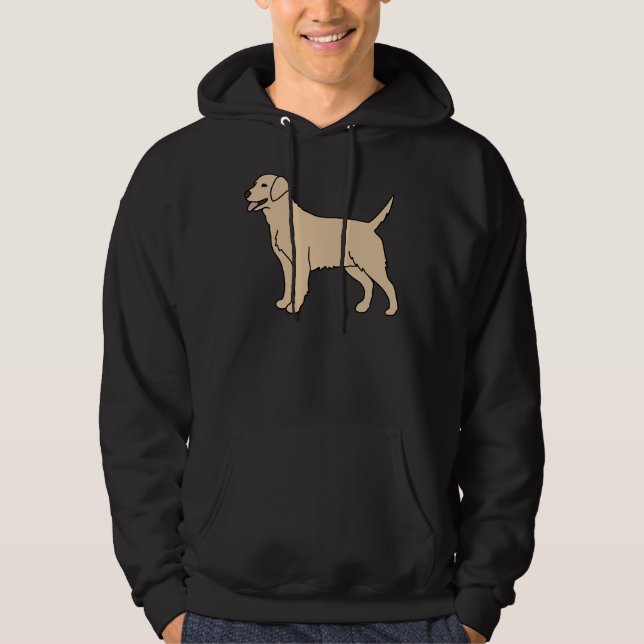 Cream Labrador Hund Hoodie (Vorderseite)