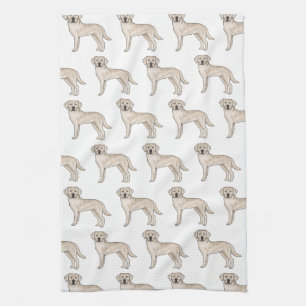 Cream Labrador Retriever Cartoon Labrador Dog Must Geschirrtuch