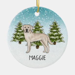 Cream Labrador Retriever Lab Benutzerdefinierter N Keramik Ornament