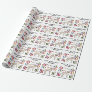 Cream Labrador Retriever Lab Hund Farbiger Geburts Geschenkpapier