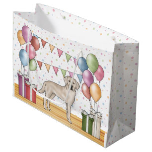 Cream Labrador Retriever Lab Hund Farbiger Geburts Große Geschenktüte