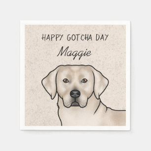 Cream Labrador Retriever Lab Hund Gotcha Tag Serviette