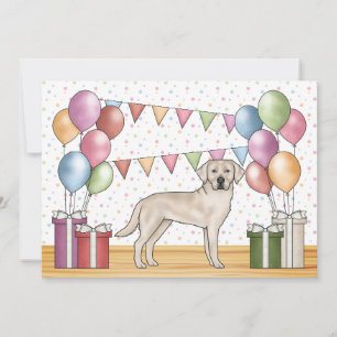 Cream Labrador Retriever Labrador Hund farbenfroh Einladung