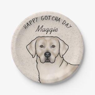 Cream Labrador Retriever Labrador Hund Happy Gotch Pappteller
