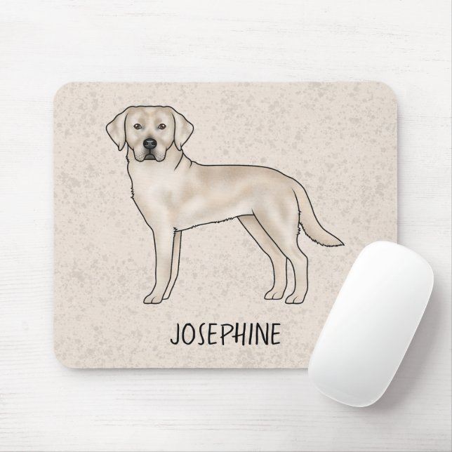 Cream Labrador Retriever Labrador Hund mit Individ Mousepad (Mit Mouse)