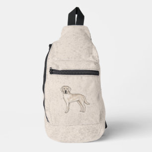Cream Labrador Retriever Niedlich Cartoon Labrador Crossbody Bag