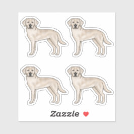 Cream Labrador Retriever Niedlicher Cartoon Labrad Aufkleber
