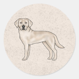 Cream Labrador Retriever Niedlicher Labrador Hund  Runder Aufkleber