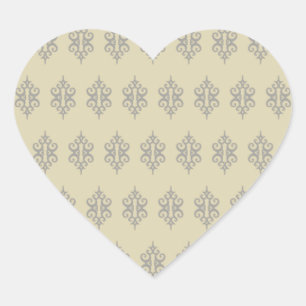Cream Lace Heart Stickers