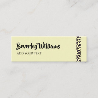 Cream Leopard Business Calling Card Telefonnummerkarte