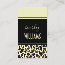 Cream Leopard Professional Visitenkarte