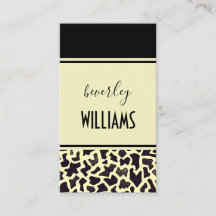 Cream Leopard Professional Visitenkarte