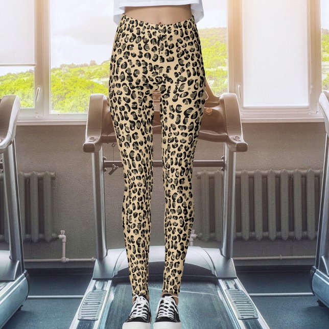 Cream Leopard Safari Print Leggings (Von Creator hochgeladen)