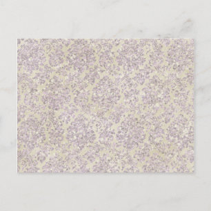Cream lilac Glitzer Postkarte