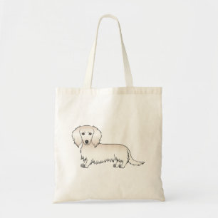 Cream Long Hair Dachshund Süßer Cartoon-Hund Tragetasche